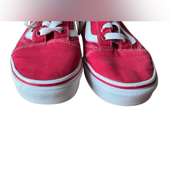 Vans Old Skool Red & White Low-Top Sneakers Size M 6 W 7.5 - Picture 2 of 7